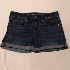 Super stretch blue jean shorts